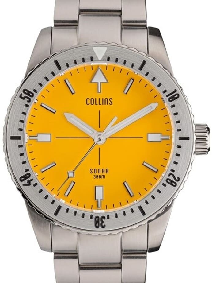 Collins SONAR Swiss Automatic, 300-M Dive Watch with 39.5mm Case and a Sapphire Crystal #CWC05