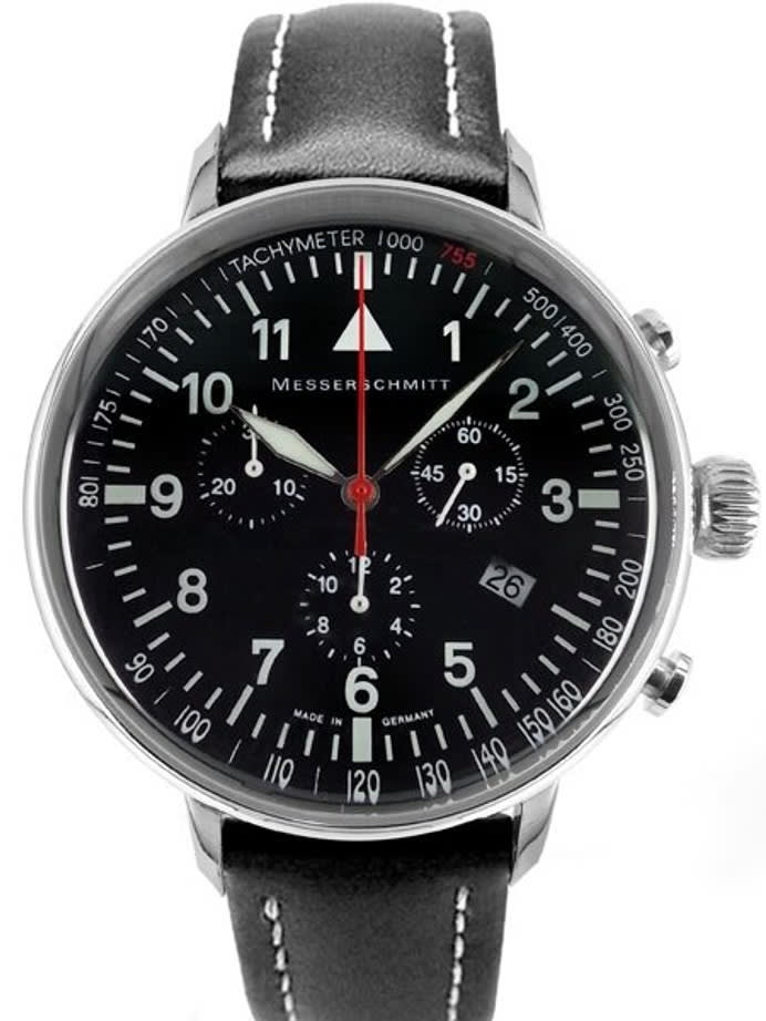 Messerschmitt Aviator's Quartz Chronograph Watch with 42mm Case #ME-755