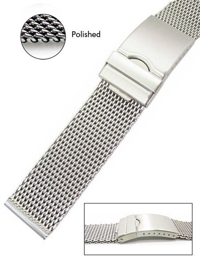 Vollmer Polished Mesh Bracelet #99460H4S (Straight End, 20mm)