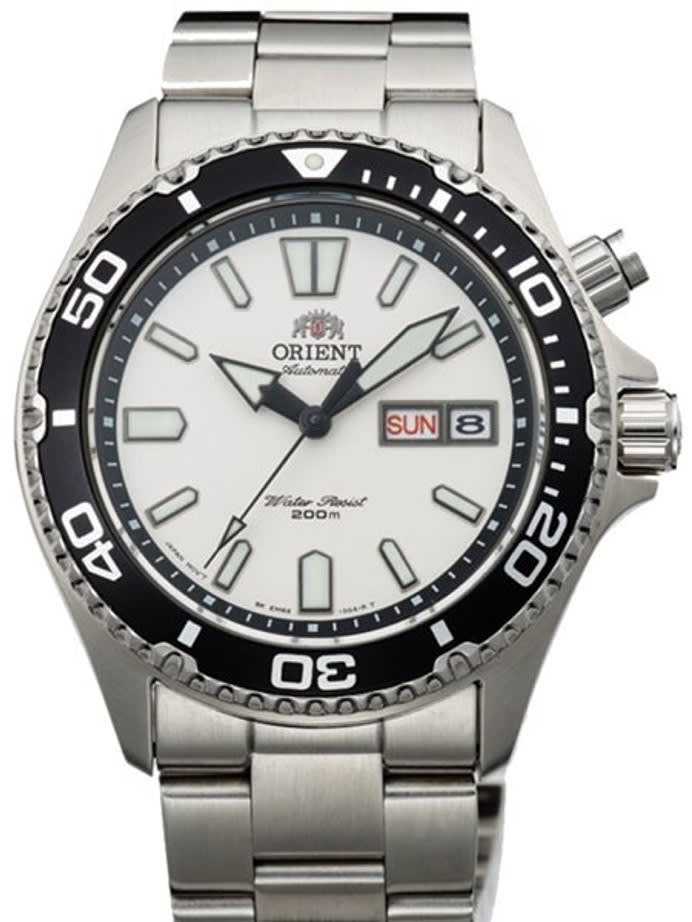 SOLD OUT! Orient White Mako USA Automatic Dive Watch with 120-click Bezel, Sapphire Crystal #EM6500GW
