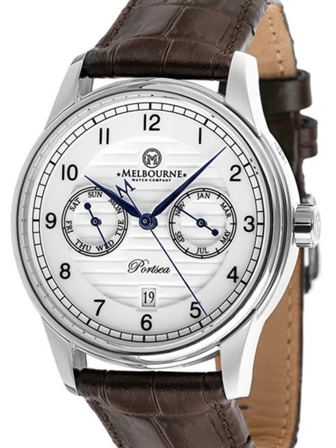 Melbourne Portsea Automatic Calendar Watch with White Dial, Sapphire Crystal #PS.40.A.CAL.01