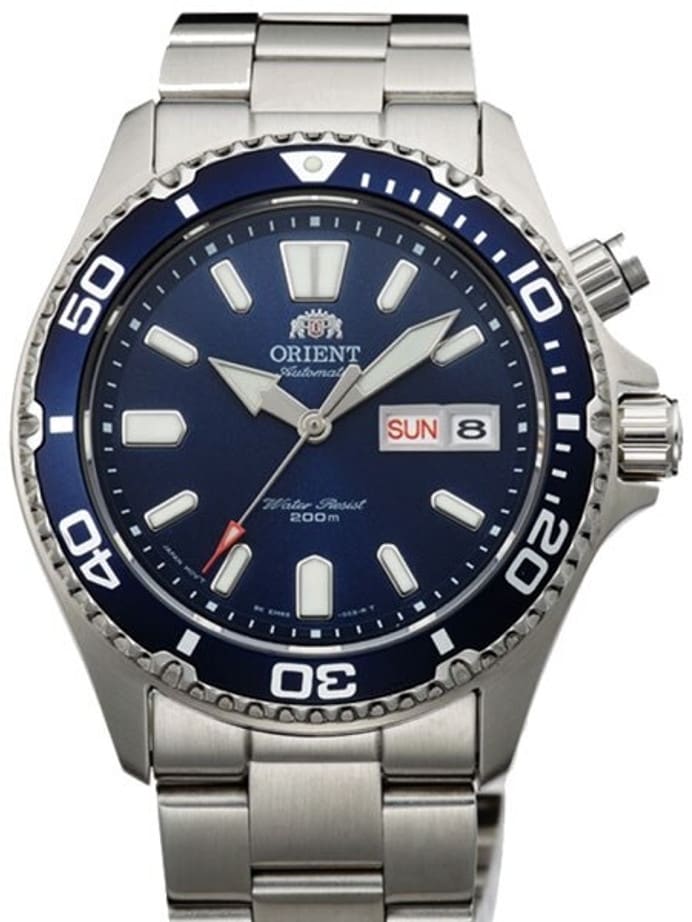 Scratch and Dent - Orient Blue Mako USA Automatic Dive Watch with 120-click Bezel, Sapphire Crystal #EM6500HD 2