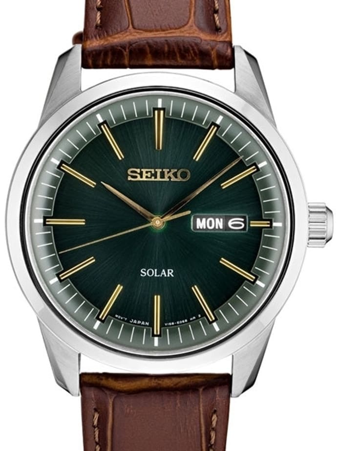 Seiko Solar Watch with 40mm Stainless Steel Case and a Sapphire Crystal #SNE529