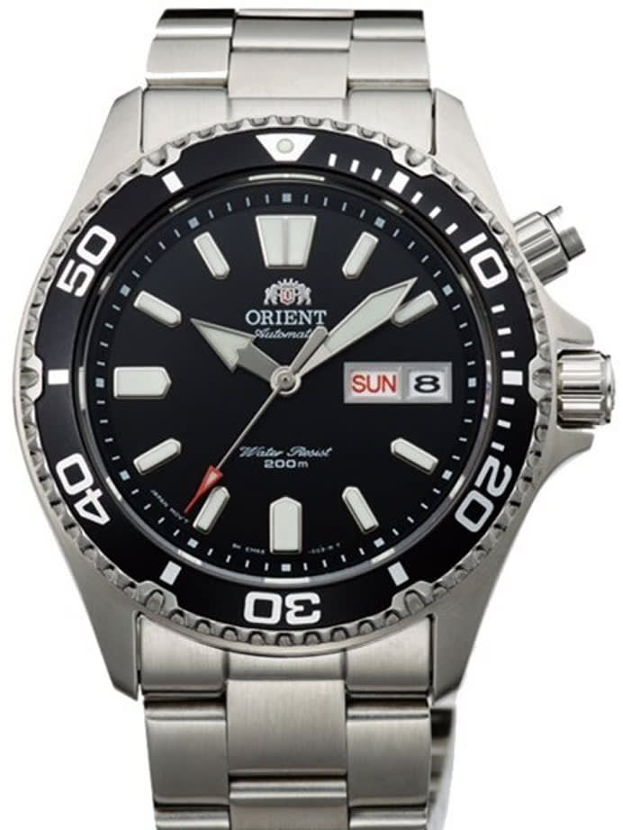 Scratch and Dent - Orient Black Mako USA Automatic Dive Watch with 120-click Bezel, Sapphire Crystal #EM6500FB 7