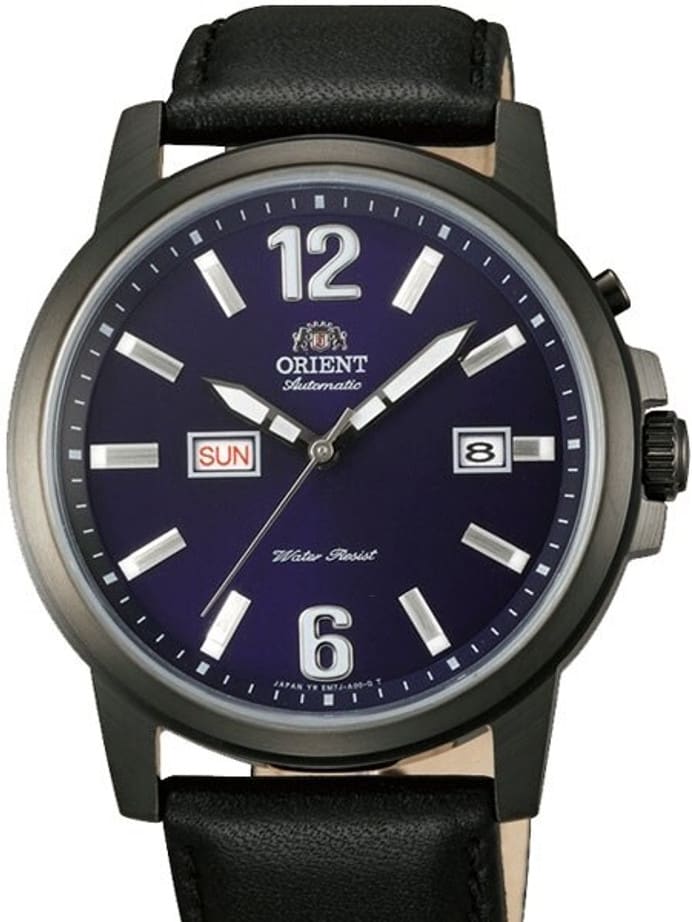 Orient 42mm PVD Starfish Day and Date Automatic Watch with Blue Dial #EM7J002D