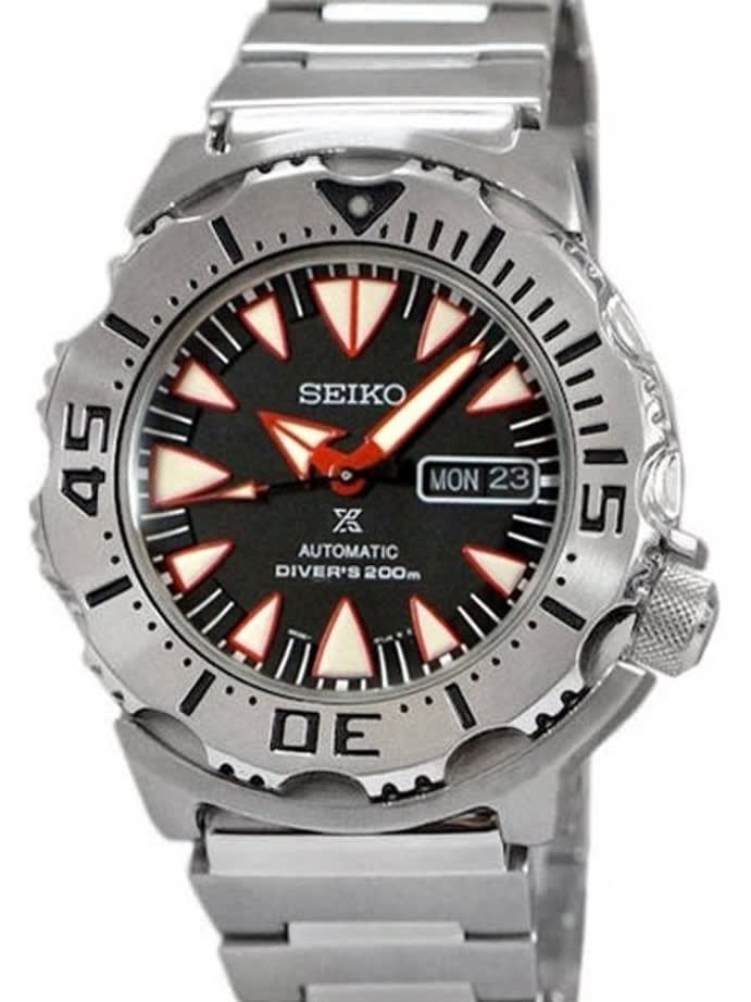 Seiko 2nd Generation Black-Red Monster with new 24-Jewel Automatic Movement #SRP313K2