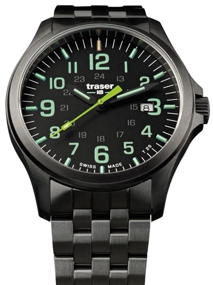 Traser Officer Pro Gun Metal PVD Case Watch with an Anti-Reflective Sapphire Crystal #107869