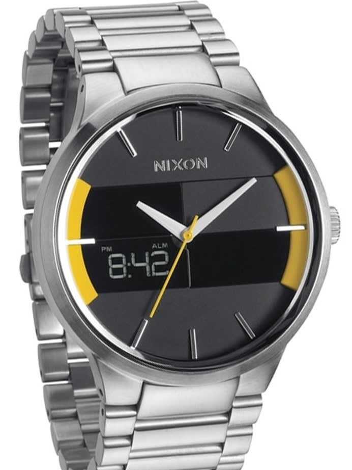 Nixon Spencer Grand Prix Quartz Dual Time Watch with Digital Alarm #A113-1227