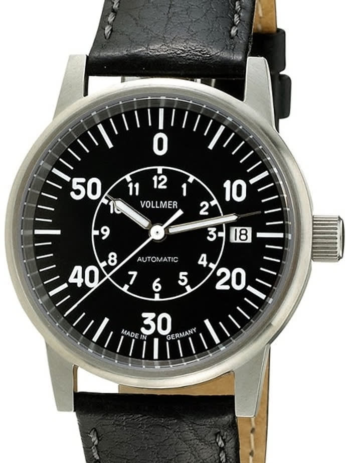 Vollmer V5 Aileron Swiss ETA Automatic Aviator Watch with Sapphire Crystal, Hirsch Strap