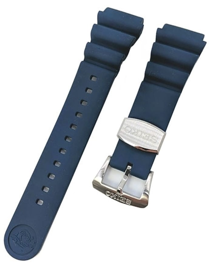 Seiko 22mm Blue Rubber Dive Strap For Samurai and SRPA83 #R02Y012J9