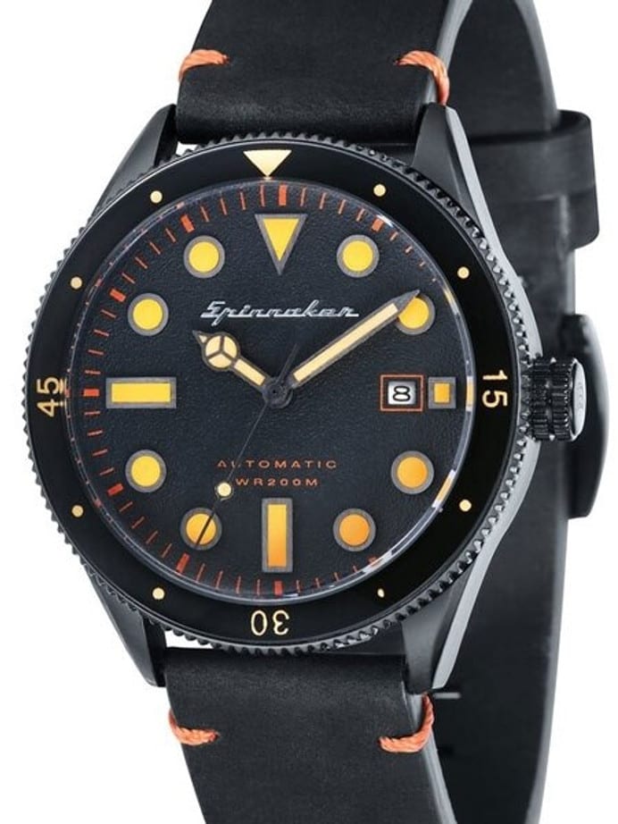 Spinnaker Cahill Automatic Dive Watch with 43mm Black IP Case #SP-5033-03