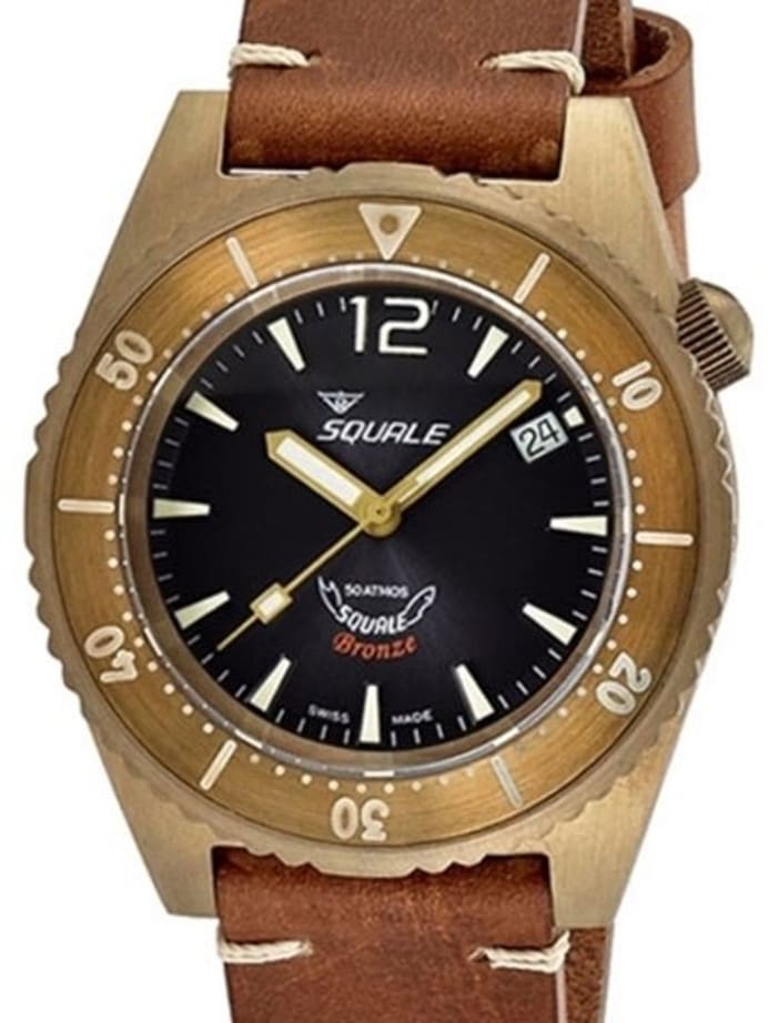 Scratch and Dent - Squale 500 meter Professional Swiss Automatic Dive watch with Bronze Case #1521BR-026-G