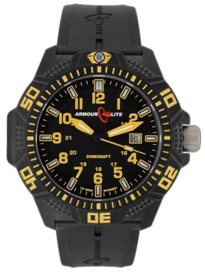 Armourlite Caliber Series Black Dial Watch with Tritium Illumination and Sapphire Crystal #AL614