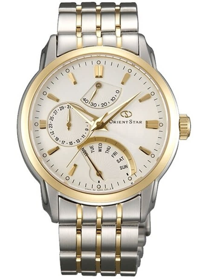 Orient Star Retrograde Day Watch with Date, Power Reserve, Sapphire Crystal #DE00001W