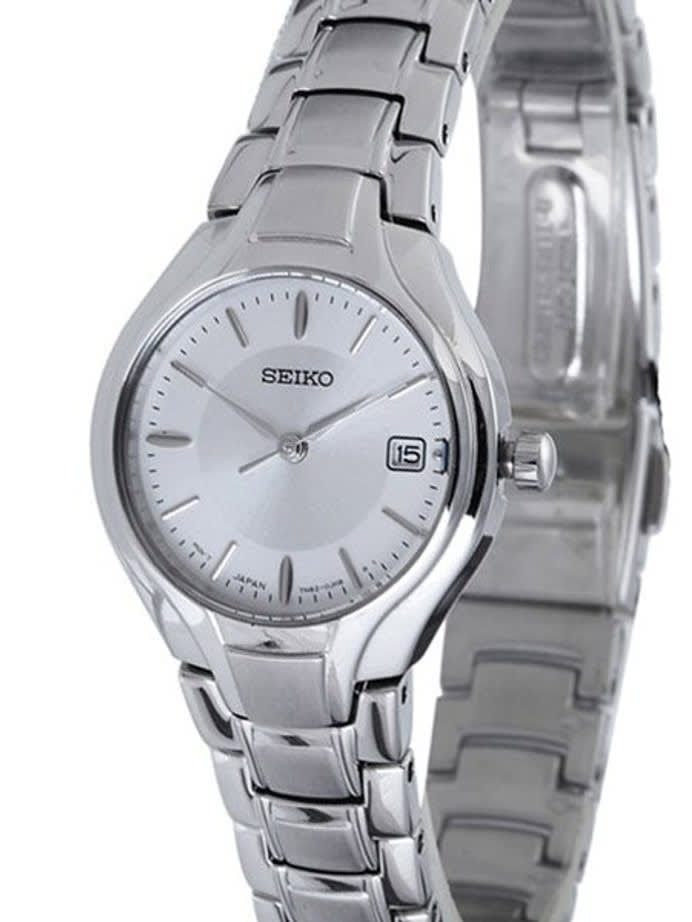 Seiko Women's Quartz Dress Watch with Silver Dial, Silver Hands and Markers #SXDA33
