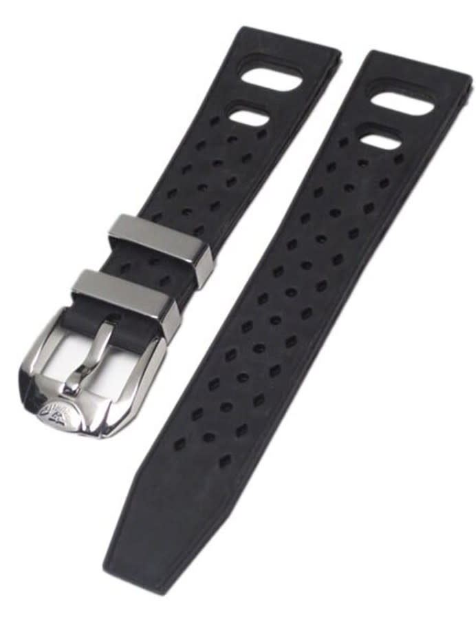 Squale Matic OEM 22mm Black Tropic Rubber Dive Watch Strap #Matic-TROP-Black