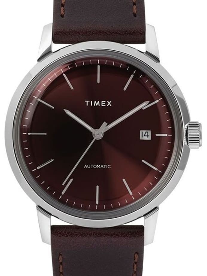 Timex 40mm Marlin 21-Jewel Automatic Watch with Burgundy Dial #TW2T23200ZV