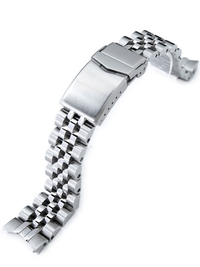 Strapcode 20mm ANGUS-J "Louis" 316L Stainless Steel Watch Bracelet for Seiko SARB033, Brushed, V-Clasp #SS201820B067