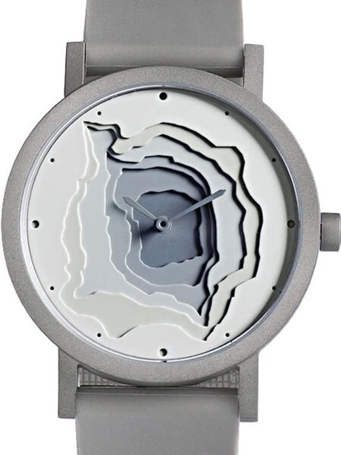 Projects 40mm Terratime Quartz Watch with Grey Rubber Strap #7300
