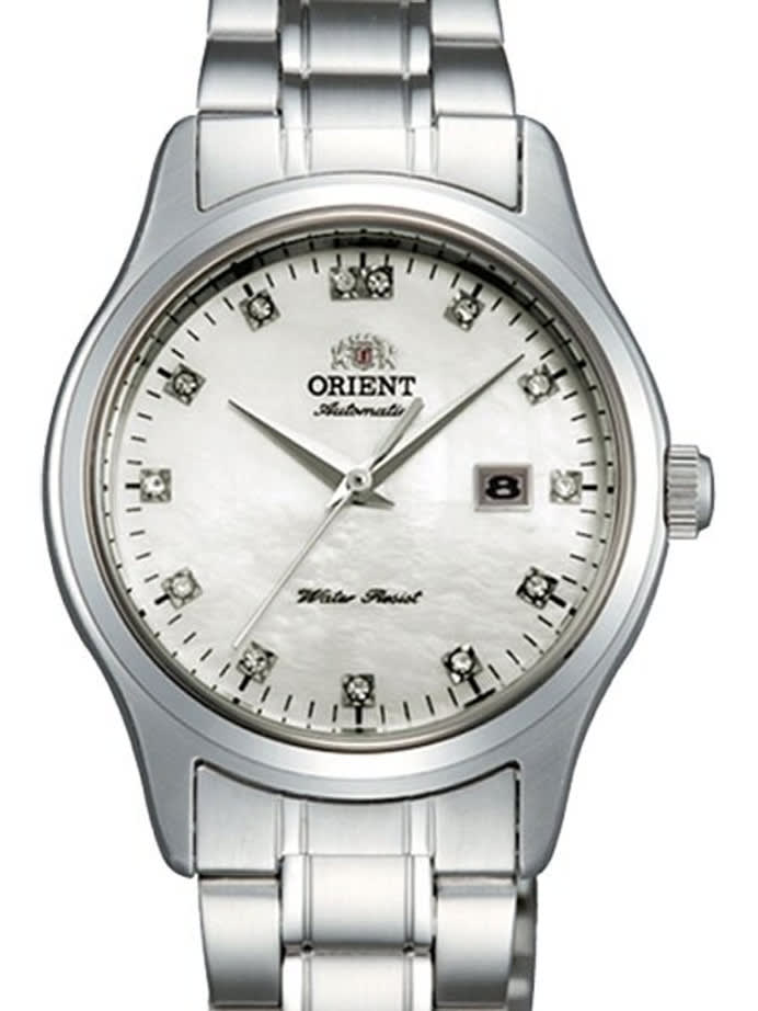 Orient Charlene Women's Automatic Dress Watch with MOP Dial and Crystal Hour Markers #NR1Q004W