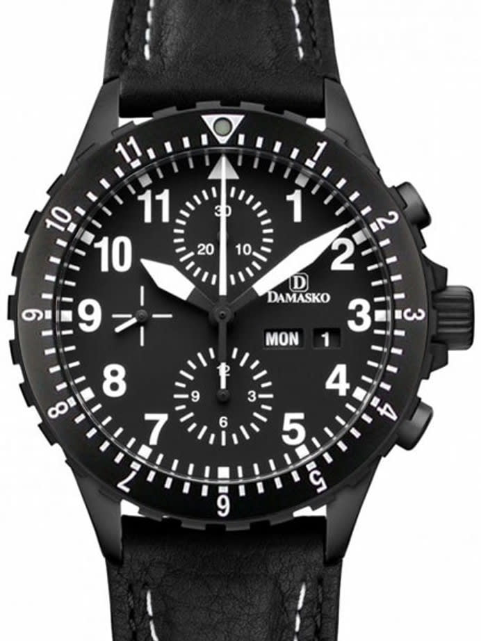 Damasko Swiss Valjoux 7750 Chronograph with Dual Time Bezel #DC66BK