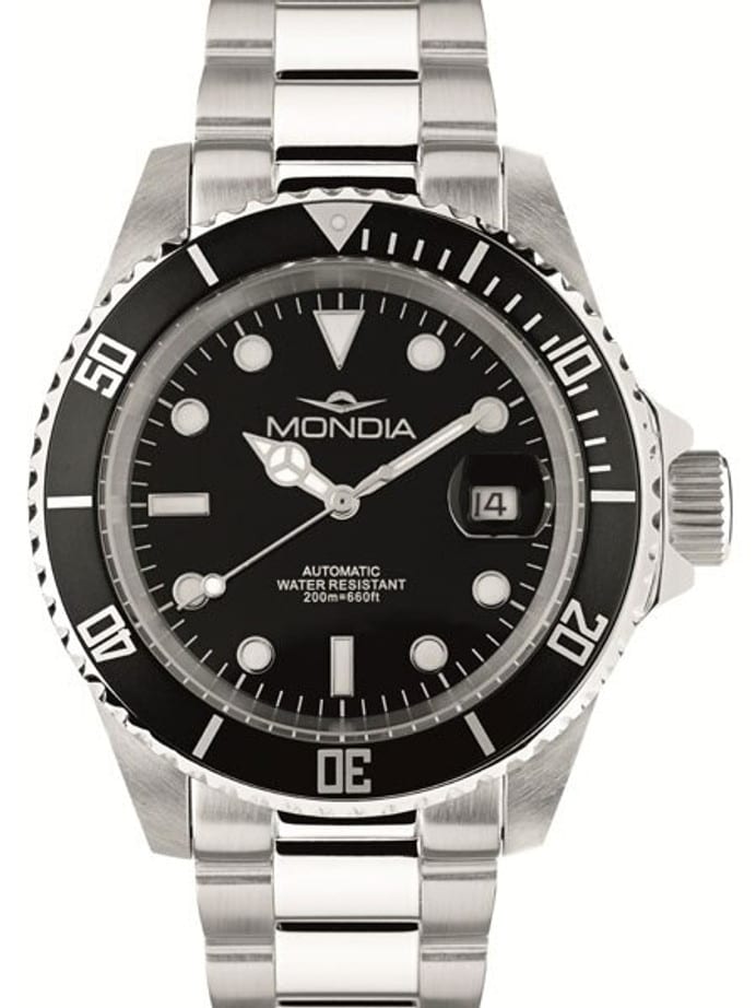 Mondia Classic Automatic Dive Watch with Black Dial #MI786SS-01BK-BM