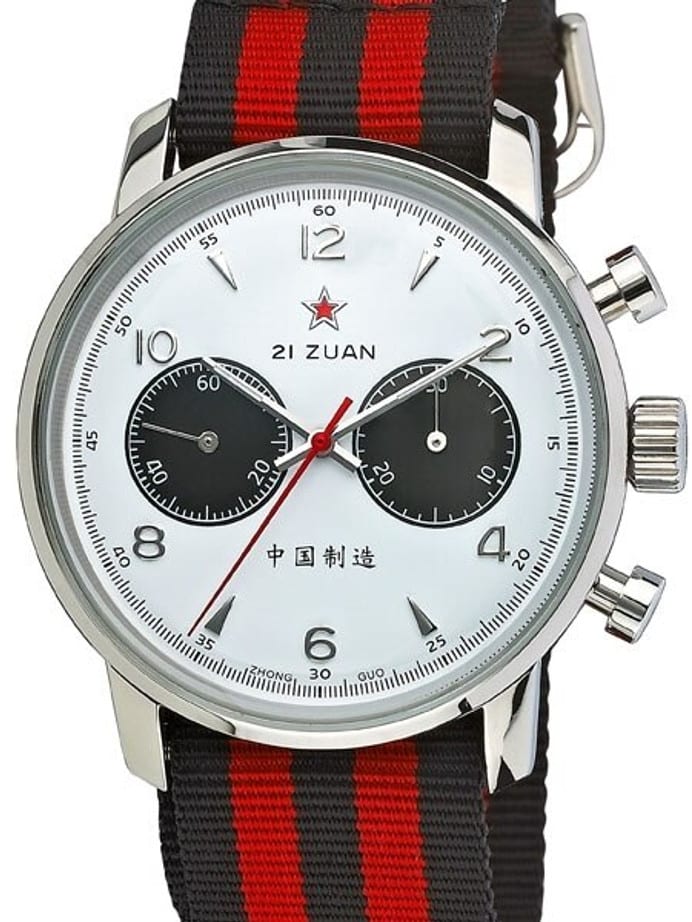 Scratch and Dent - Seagull 1963 Hand Wind Mechanical Chronograph with White Dial #6488-2901W