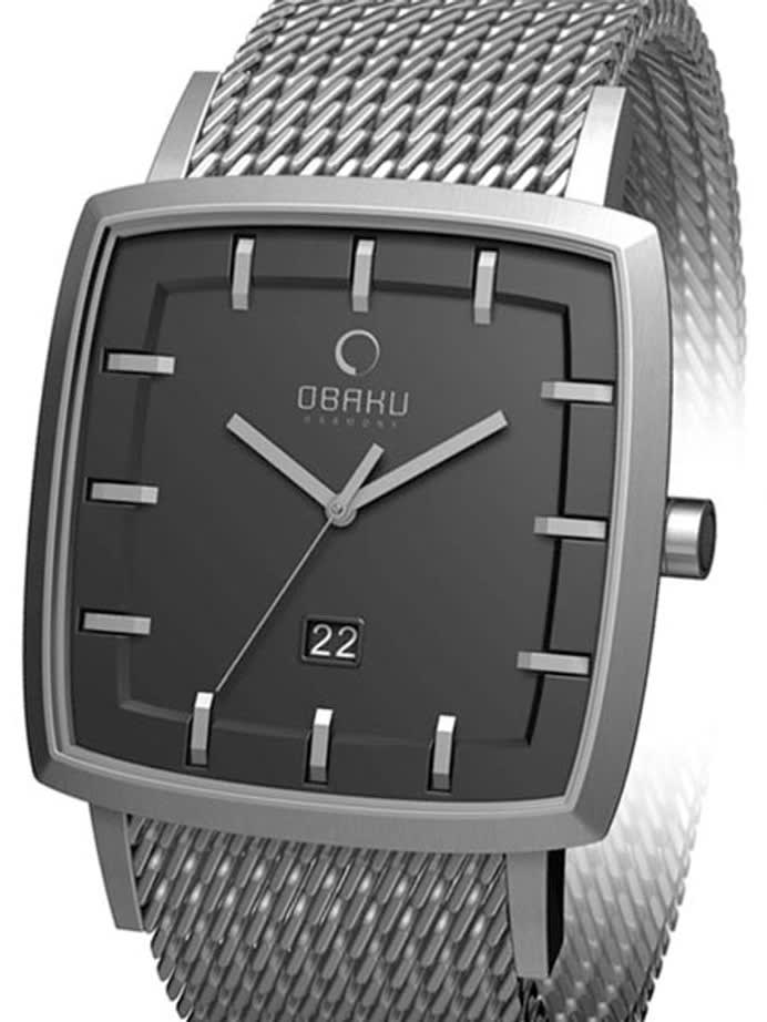 Obaku Harmony 40mm Wide Quartz Watch with Steel Mesh Bracelet #V134GCBMC