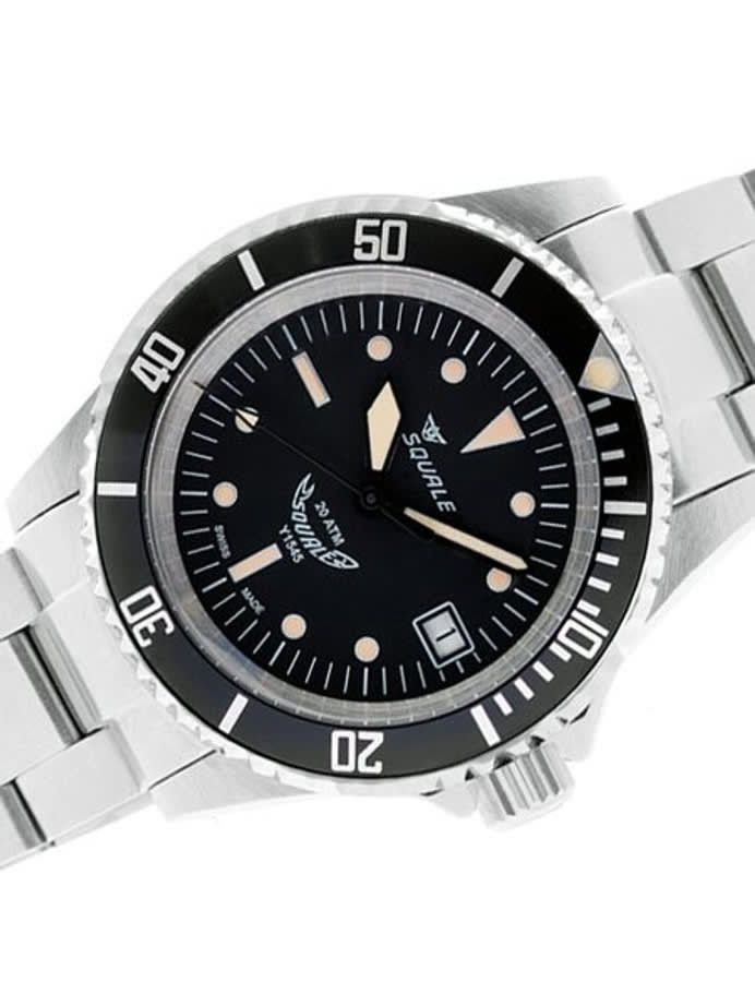 Scratch and Dent - Squale 200 meter Swiss Automatic Dive watch with Ceramic Bezel, Domed AR Sapphire Crystal #1545-ORIG