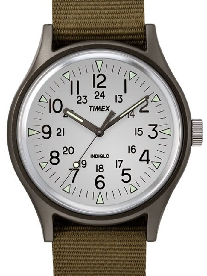 Timex 40mm MK1 Quartz Watch with White Dial and INDIGLO Night-Light #TW2R37600VQ