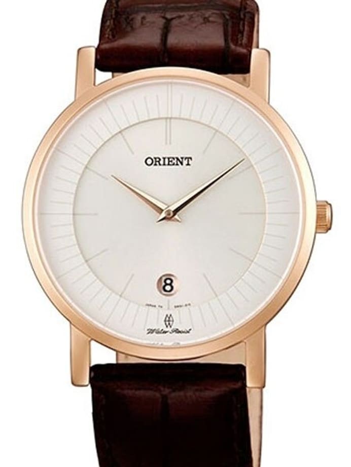 Orient Class Quartz Dress Watch with Sapphire Crystal and Rose Goldtone Case  #GW0100CW