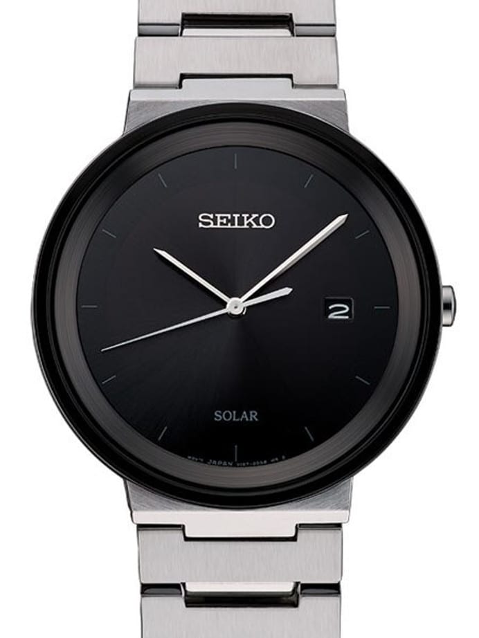 Seiko Sleek Solar Watch with 40mm Stainless Steel Case #SNE479