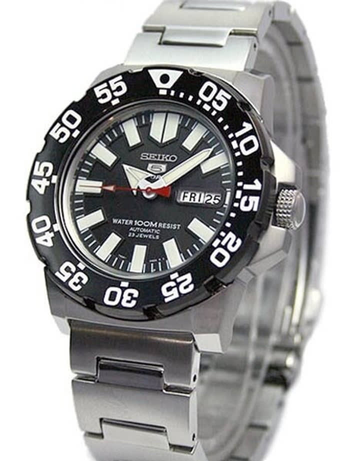 Seiko 5 Sports Automatic Dive Watch with Matching Bracelet #SNZF51K1