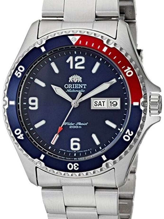 Scratch and Dent - Orient Pepsi-Style Automatic Dive Watch with SS Bracelet #AA02009D