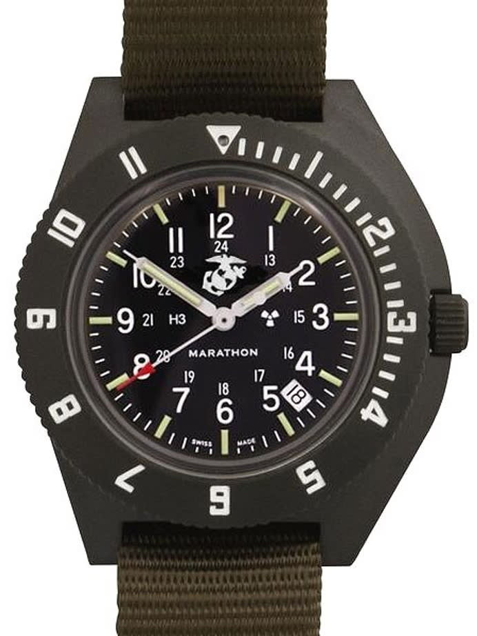 Marathon Swiss Made Quartz USMC Military Navigator Watch with Tritium Illumination #WW194013SG-USMC