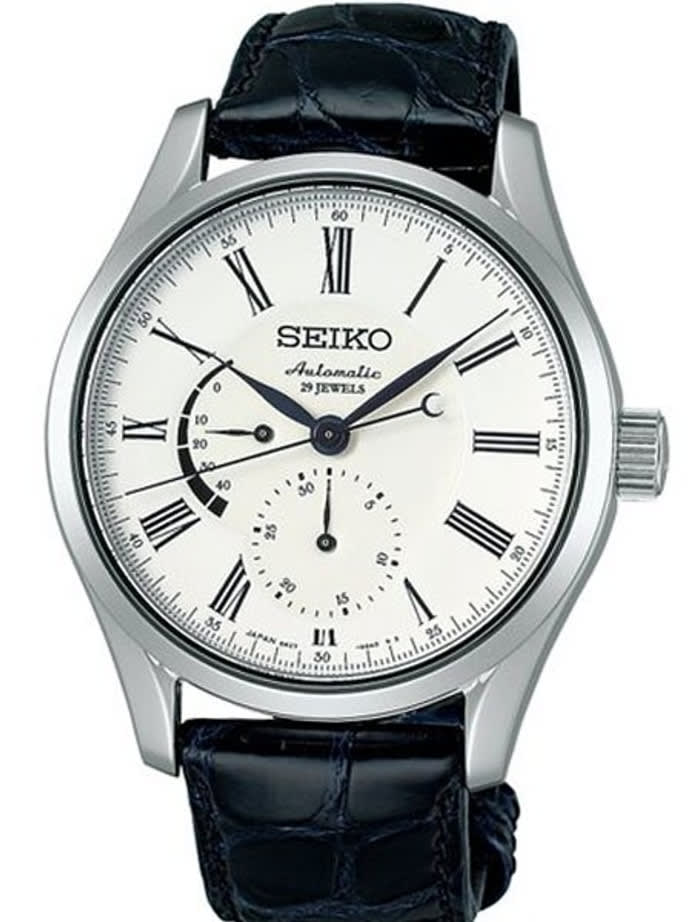 Seiko Presage 29-Jewel Automatic Dress Watch with Power Reserve, and Sapphire Crystal  #SARW011