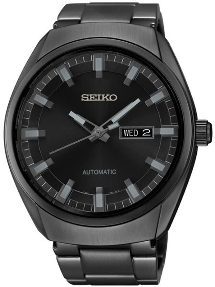 Seiko Recraft Series Automatic Watch with Black PVD 43.5mm Case and Bracelet #SNKN43
