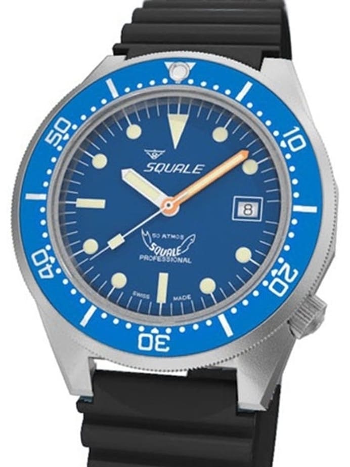 Scratch and Dent - Squale 500 Meter Swiss Made Automatic Dive Watch with Blue Dial  #1521-026M-BLR 2