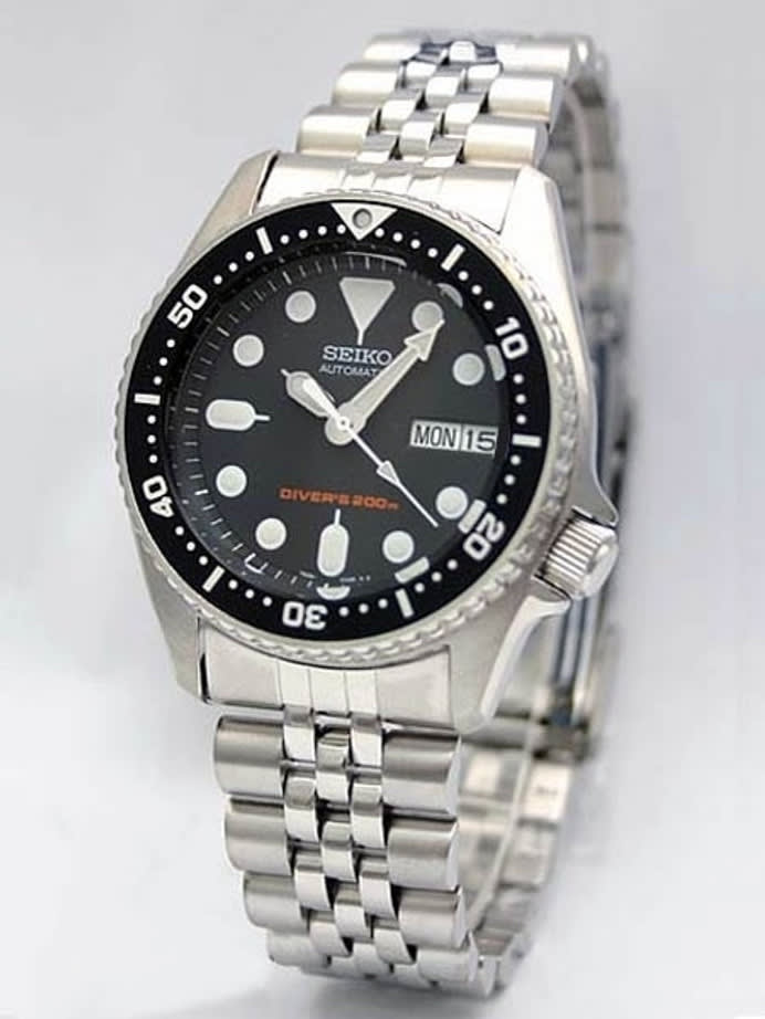 Scratch and Dent - Seiko Black Automatic Dive Watch with Stainless Steel Bracelet #SKX013K2 16