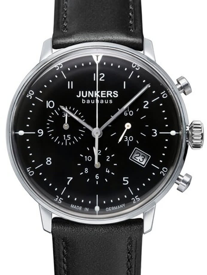 Junkers Bauhaus Swiss Quartz Chronograph with Domed Hesalite Crystal #6086-2