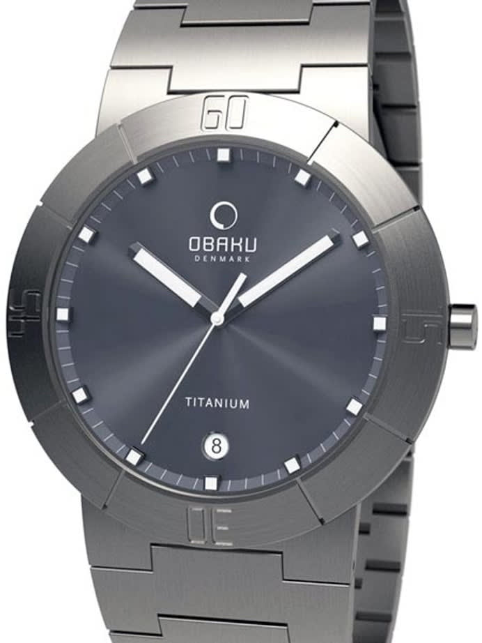 Obaku Harmony Quartz Sporty Watch with Ultra Slim Titanium Case #V140GTJST