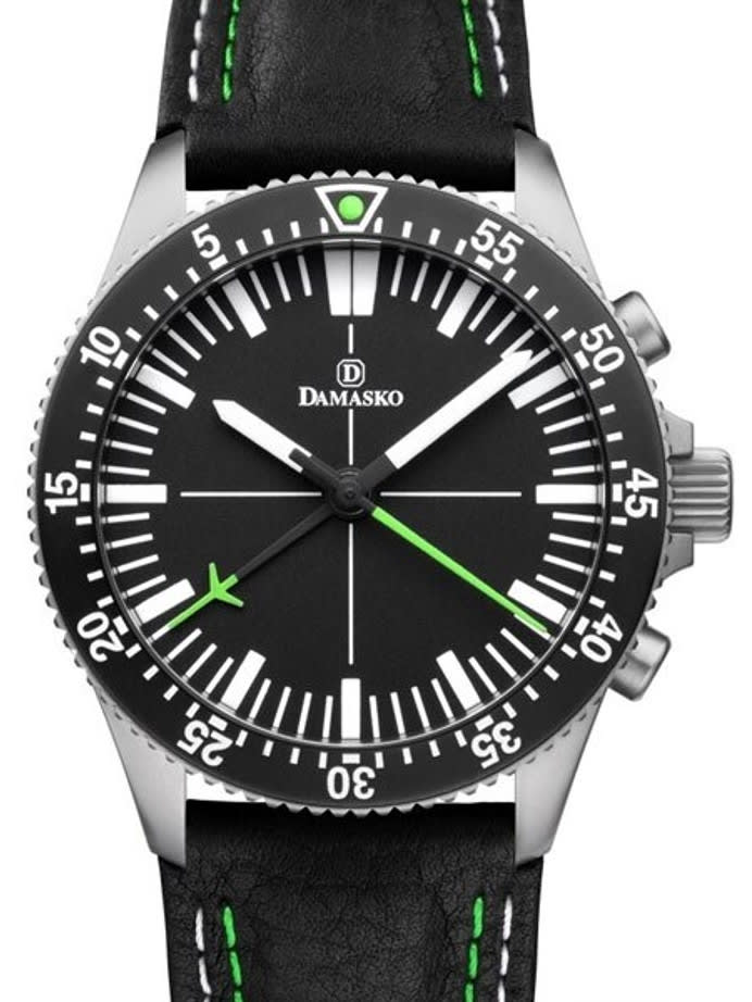 Damasko 42mm Chronograph, Green, with 60-Minute Stopwatch Function #DC80