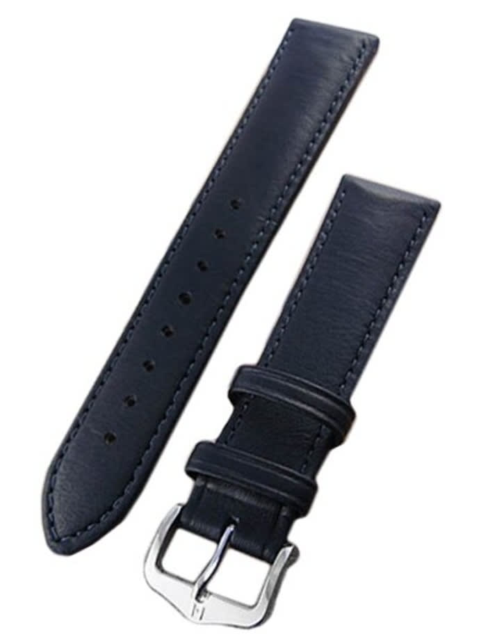 Hirsch Merino Black Nappa Sheep Leather Watch Strap #012060-50