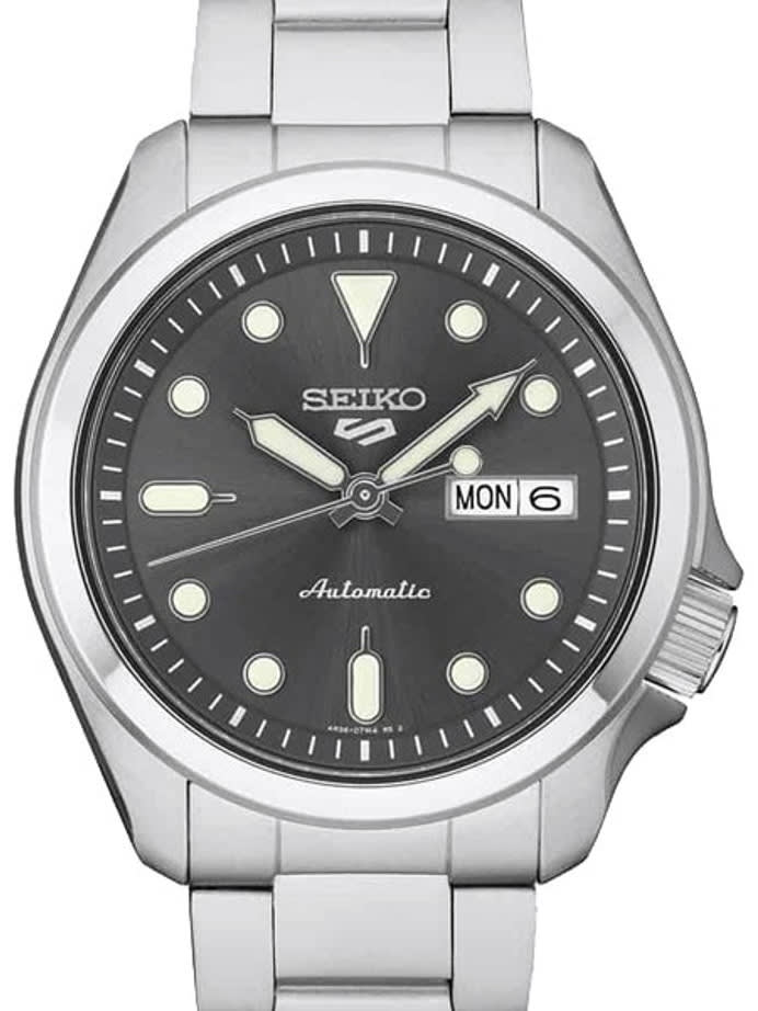 Seiko 5 Sports 24-Jewel Automatic Watch with Grey Dial and SS Bracelet #SRPE51