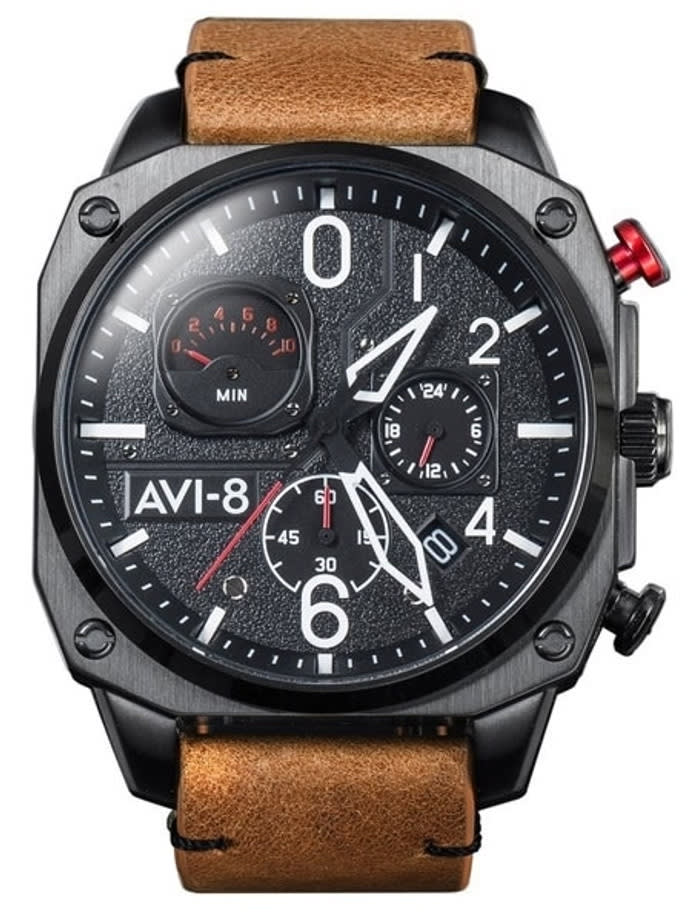 AVI-8 Hawker Hunter Retrograde Aviator Chronograph Watch #AV-4052-02