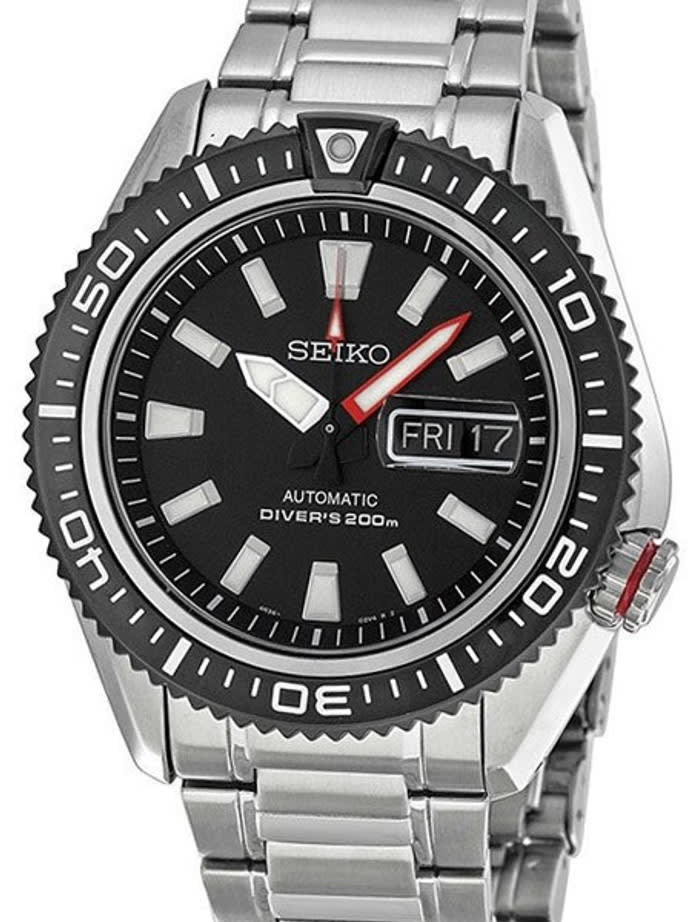 Seiko Stargate II Automatic Dive Watch with Black Dial and Stainless Steel Bracelet #SRP495K1