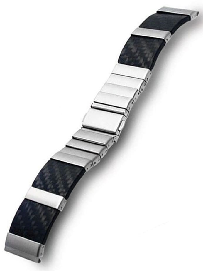 Vollmer Carbon Fiber and Stainless Steel Watch Bracelet #11032H7 (22mm)