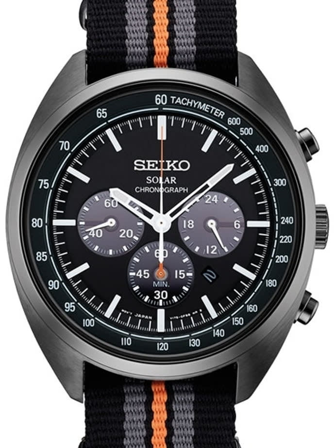 Seiko Recraft Solar Quartz Chronograph with Stop-Watch and 24-hour Sub-Dial  #SSC669