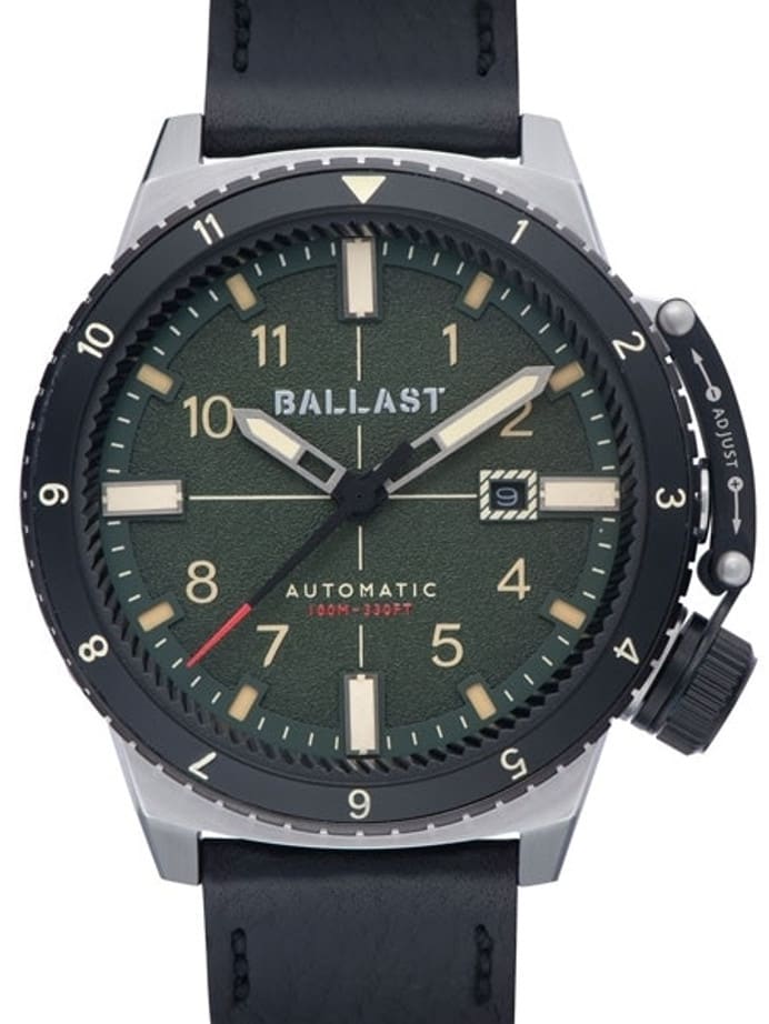 Ballast Trafalgar Dual Time Automatic Watch with Unique Bezel System #BL-3142-02