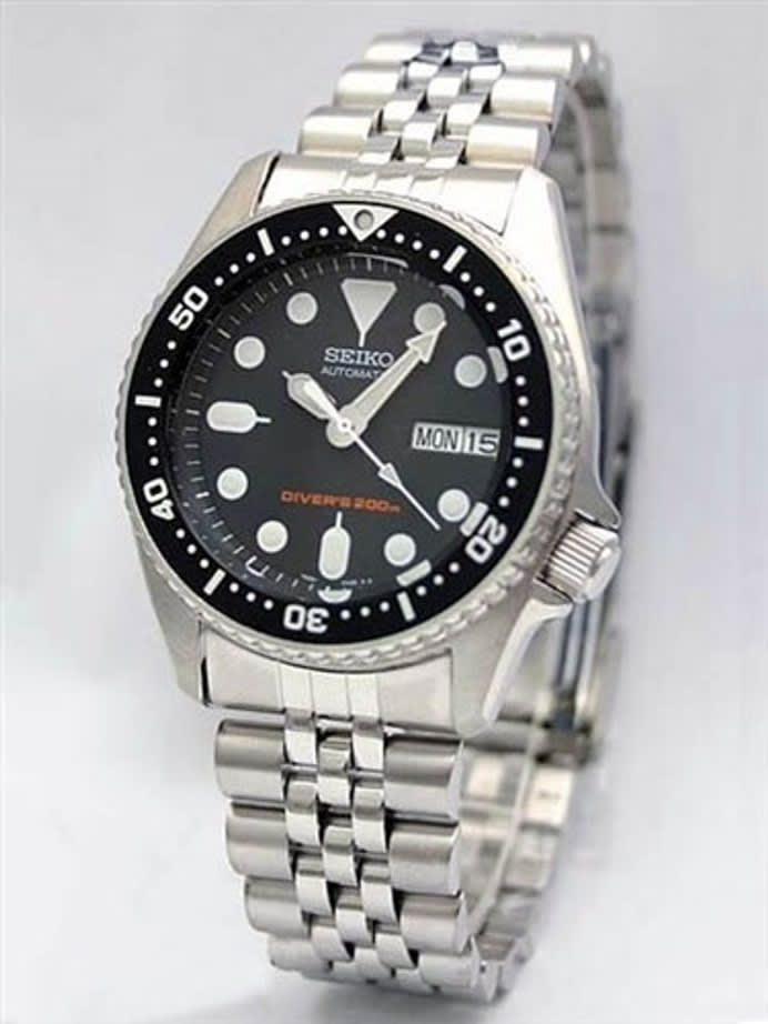 Scratch and Dent - Seiko Black Automatic Dive Watch with Stainless Steel Bracelet #SKX013K2 19